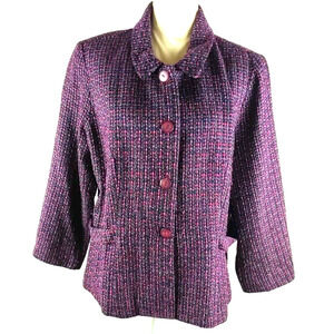 Vintage BFA Classics Women's Jacket Size 20 P Woven Materials Flaw
